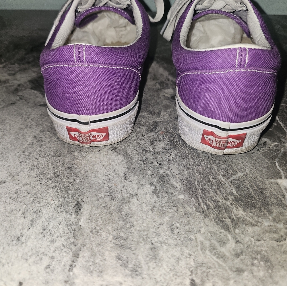 Vans Era Low Top Canvas Sneakers - Grape Purple/White - Women’s 7 - Picture 4 of 8